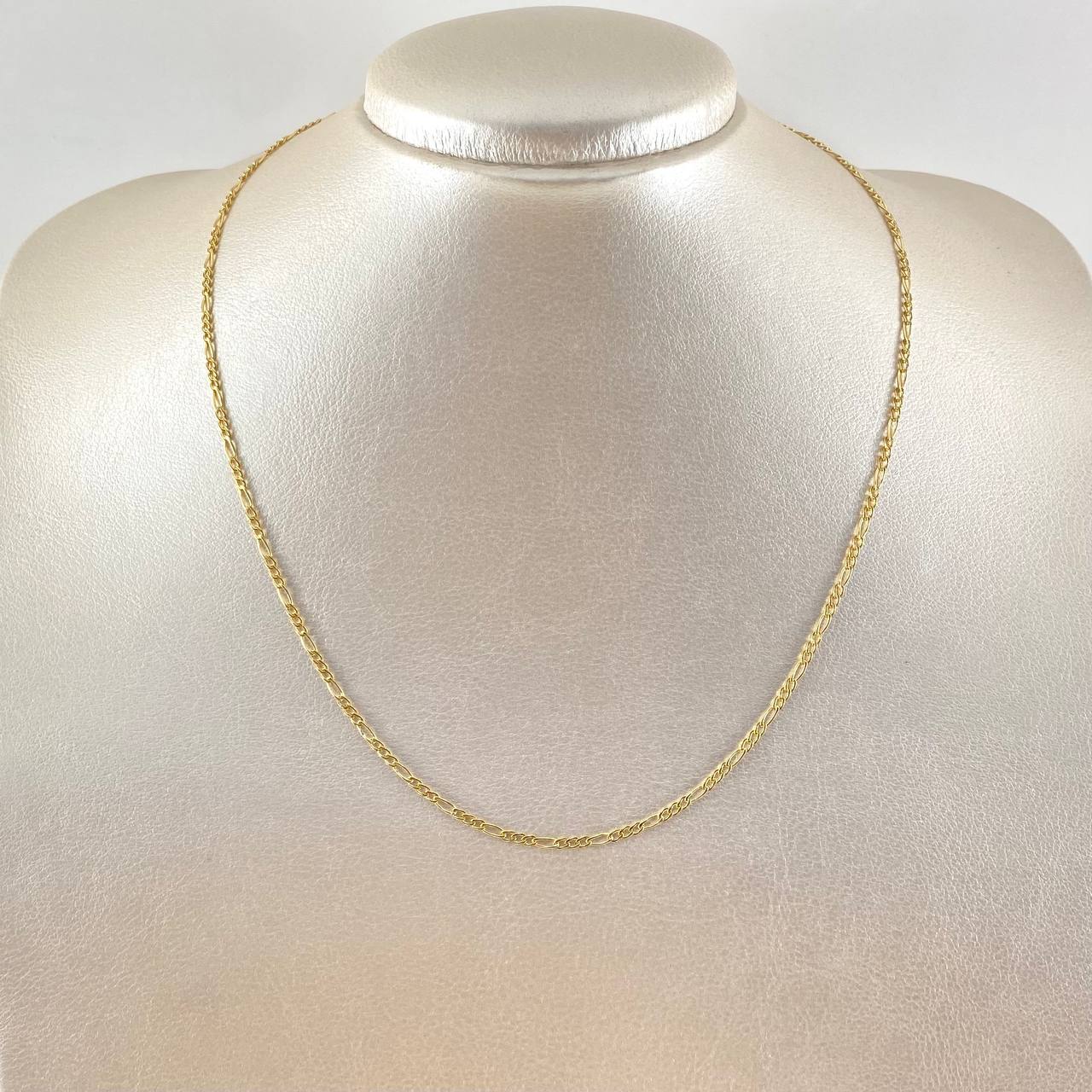 Cadena Figaro 1.15gr / 45cm / 2.6mm Oro Amarillo +1 18K