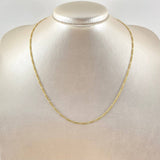 Cadena Figaro 1.15gr / 45cm / 2.6mm Oro Amarillo +1 18K
