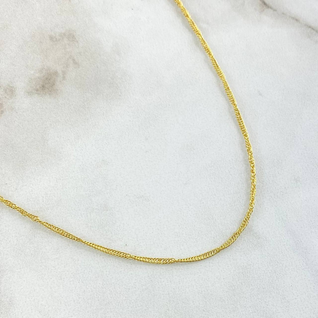Cadena Singapur 2.05gr / 40cm / +3 Oro 18K *