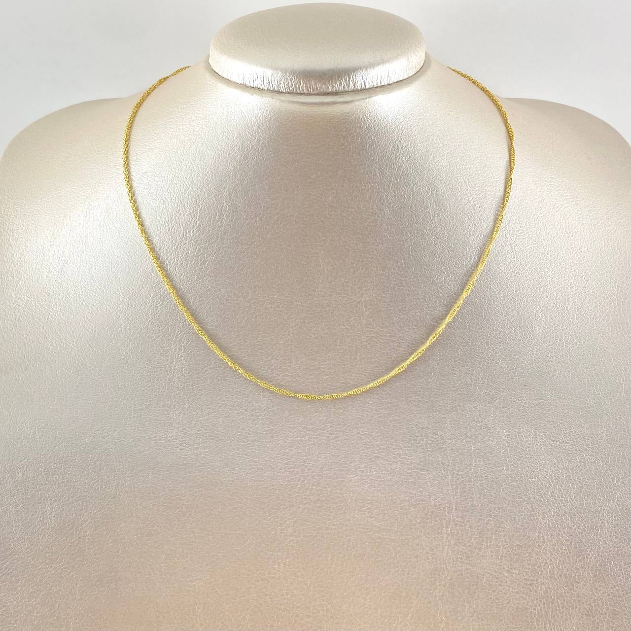 Cadena Singapur 2.05gr / 40cm / +3 Oro 18K *