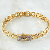 Pulso Aro Cubano 17.75gr / 17cm / +4 Oro 18K *