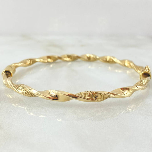 Pulso Aro Entorchado 6.75gr / 20cm / +4 Oro 18K *