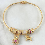 Pulso Aro Dijes 16.4gr / 17cm / Oro 18K *