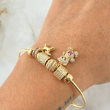 Pulso Aro Dijes 16.4gr / 17cm / Oro 18K *