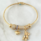 Pulso Aro Dijes 15.55gr / 17cm / Oro 18K *