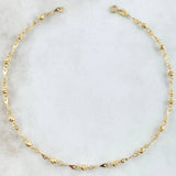 Tobillera Tipo Militar 2.15gr / 25cm / Oro 18K