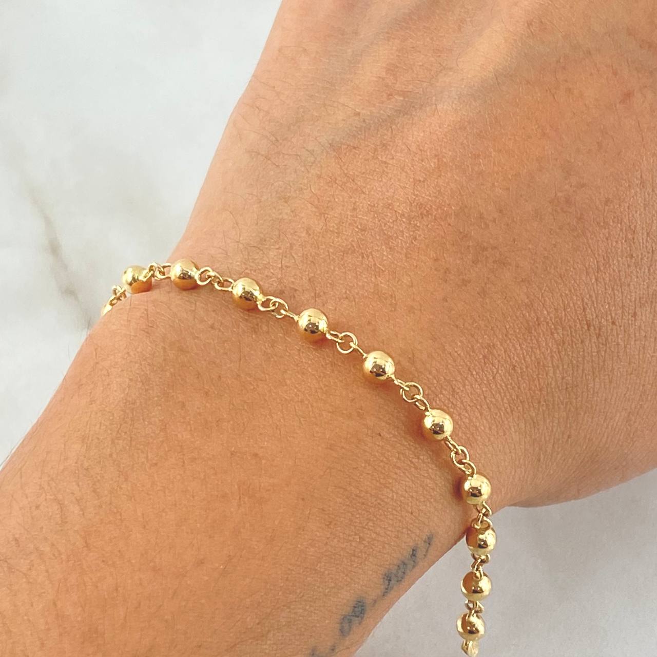 Pulso Tipo Militar 3gr / 19cm / Oro 18K