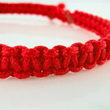 Pulsera Tejida Roja Mamá Oro Amarillo 18K