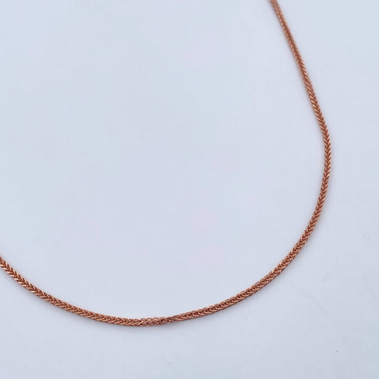 Cadena Franco 2.9gr / 44.9cm / 0.8mm Oro Rosa +3 18K &