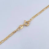 Cadena Figaro 3.85gr / 61cm / 2.4mm Oro Amarillo +0 18K &