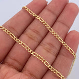 Cadena Figaro 3.85gr / 61cm / 2.4mm Oro Amarillo +0 18K &