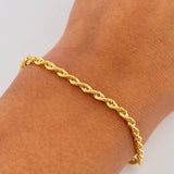 Pulso Lazo 1.9gr / 19.1cm / 2.4mm Oro Amarillo +3 18K &