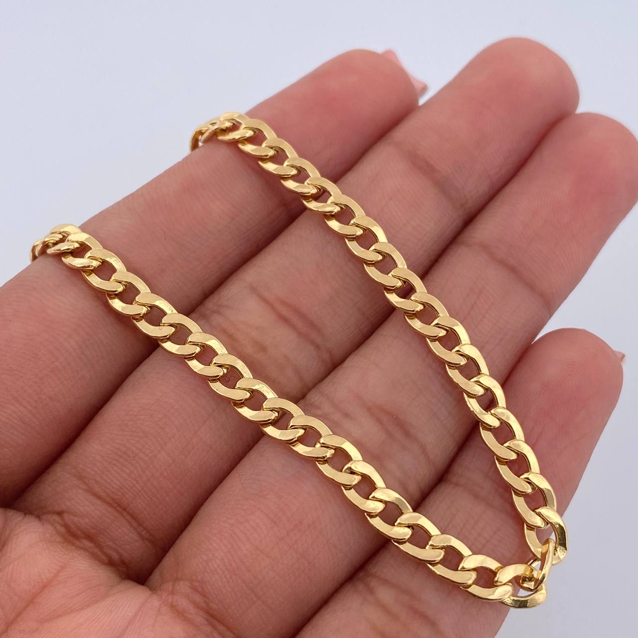 Pulso Cubano 3.9gr / 18.5cm / 3.7mm Oro Amarillo +0 18K &