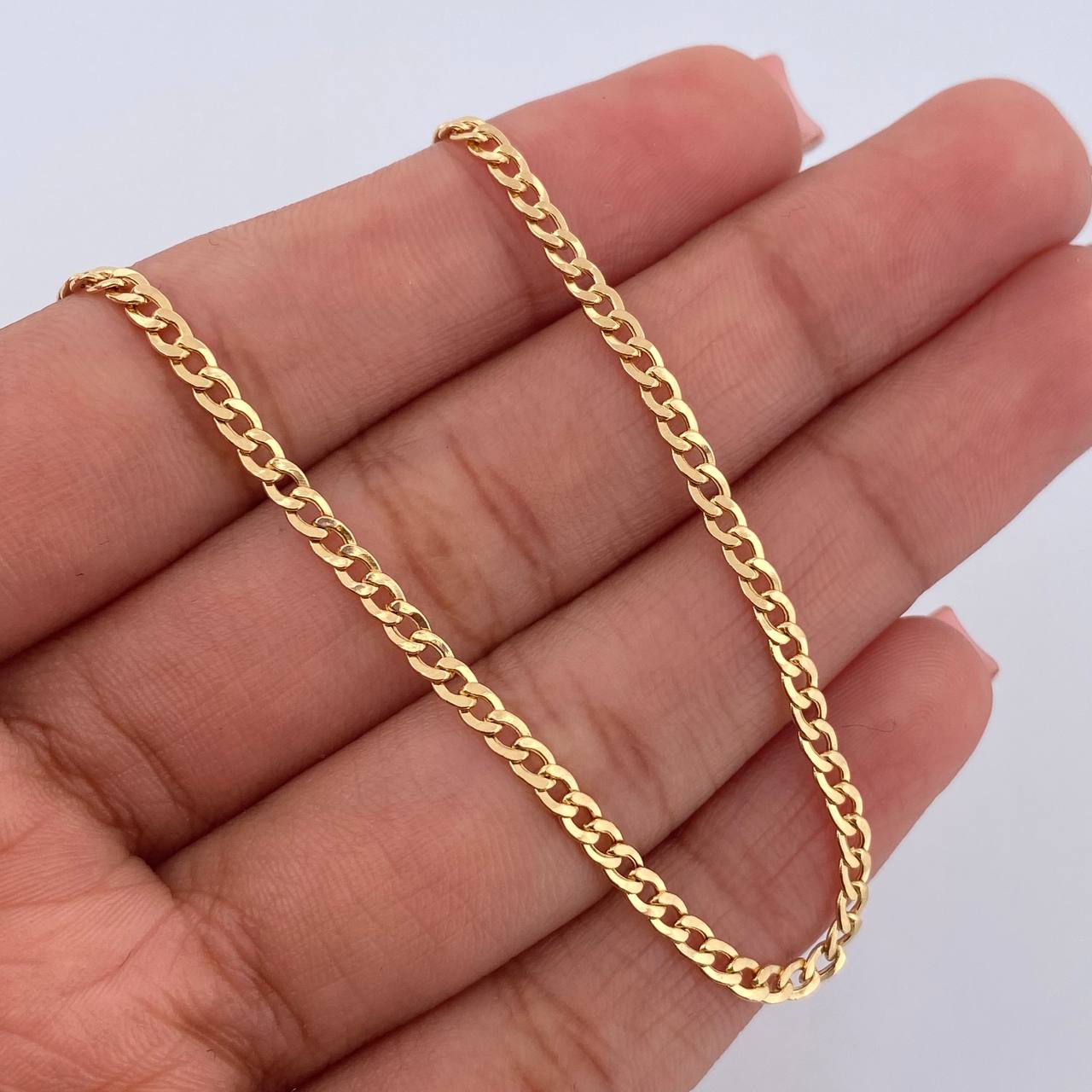 Pulso Cubano 2gr / 20.8cm / 2.5mm Oro Amarillo +1 18K &