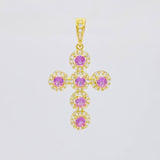 Dije Cruz Tupida 4 g / 3.8 cm Oro Amarillo 18K
