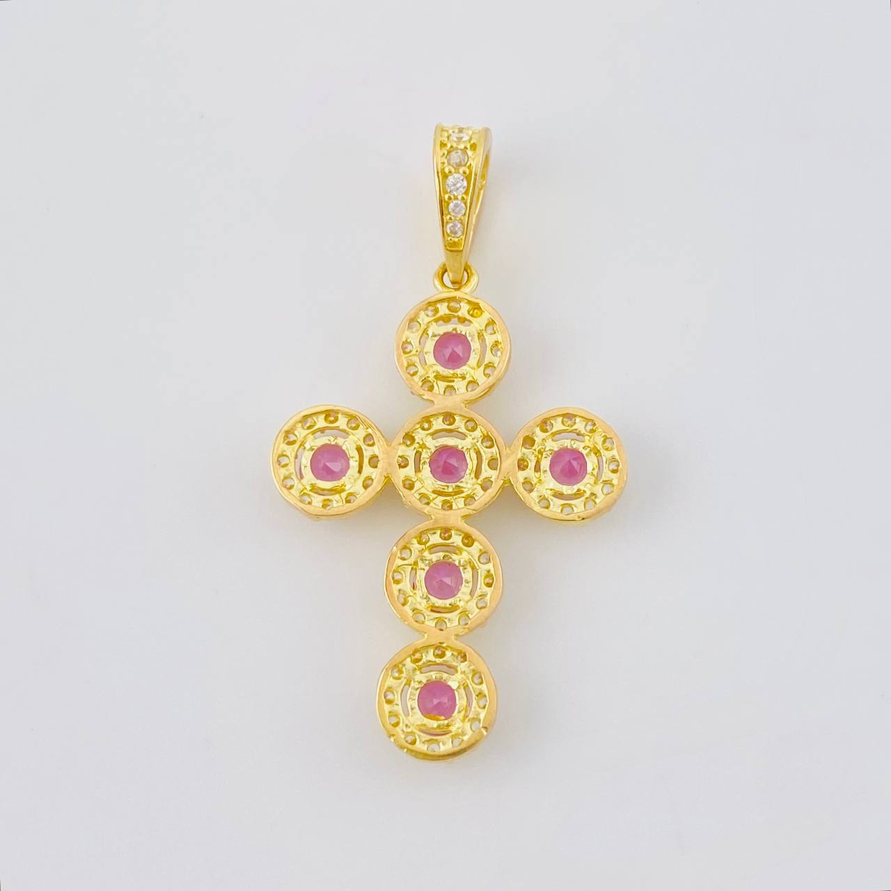 Dije Cruz Tupida 4 g / 3.8 cm Oro Amarillo 18K