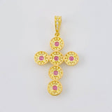 Dije Cruz Tupida 3.95 g / 3.8 cm Oro Amarillo 18K