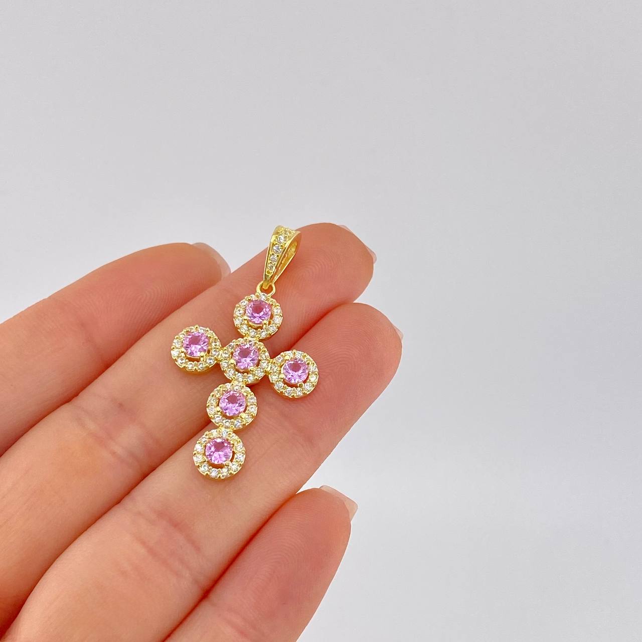 Dije Cruz Tupida 4 g / 3.8 cm Oro Amarillo 18K
