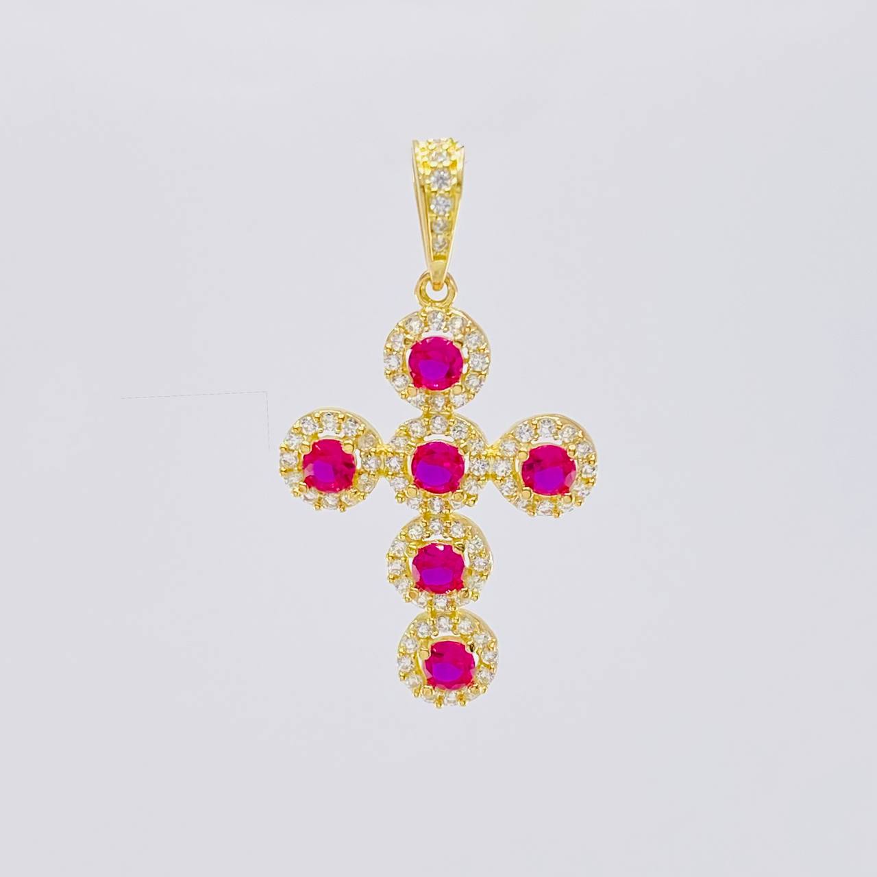Dije Cruz Tupida 3.9 g / 3.8 cm Oro Amarillo 18K