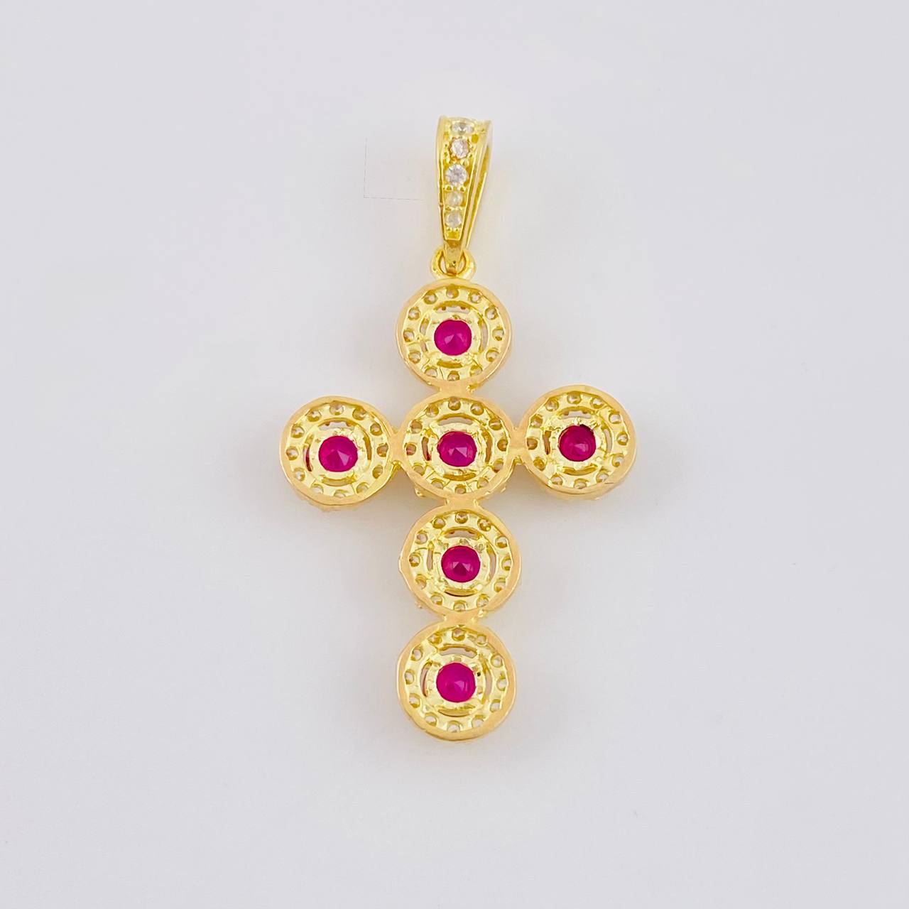 Dije Cruz Tupida 3.9 g / 3.8 cm Oro Amarillo 18K