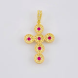 Dije Cruz Tupida 3.9 g / 3.8 cm Oro Amarillo 18K