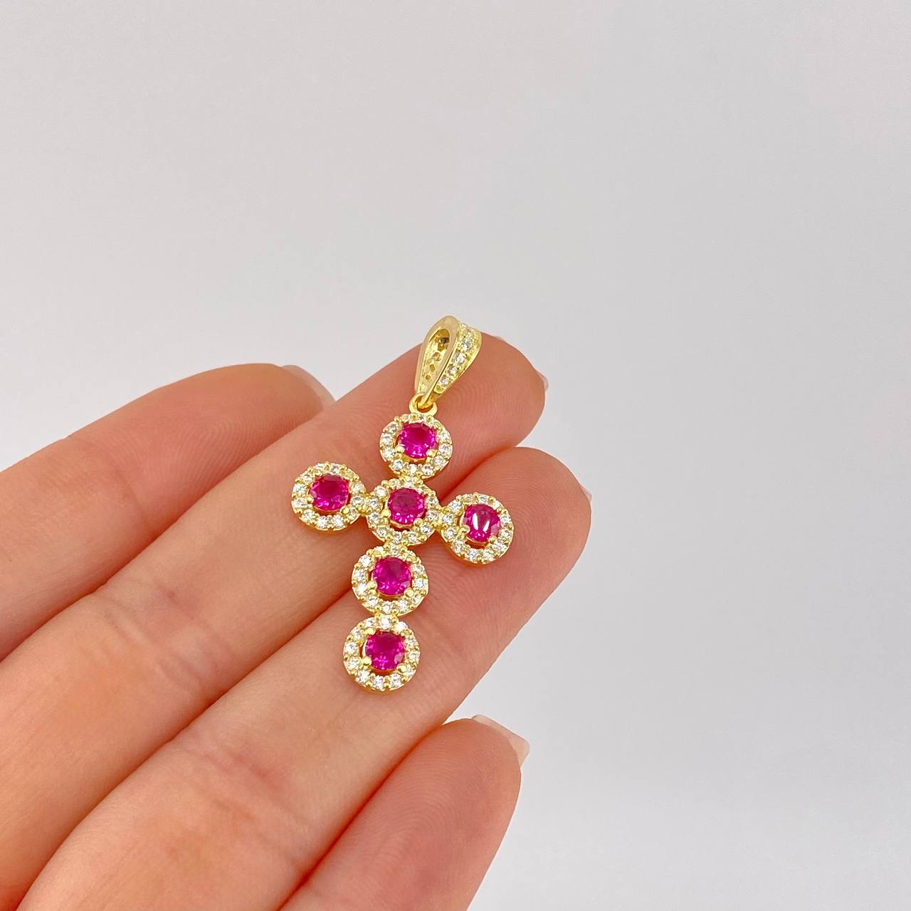 Dije Cruz Tupida 3.9 g / 3.8 cm Oro Amarillo 18K