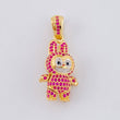 Dije Conejo Sonriente 6.05 g / 3.3 cm Dos Oros Amarillo Blanco 18K
