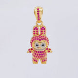 Dije Conejo Sonriente 6.05 g / 3.3 cm Dos Oros Amarillo Blanco 18K