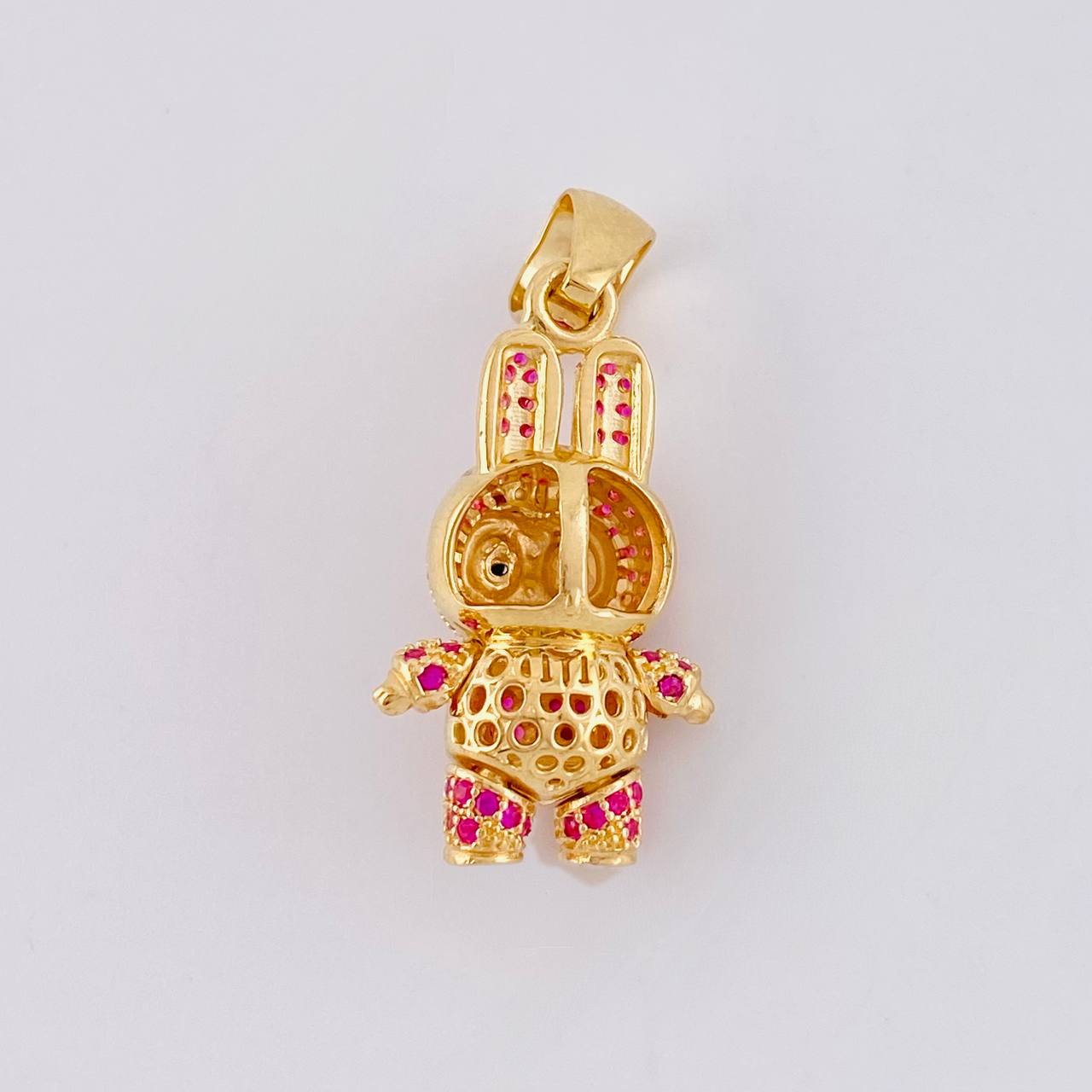 Dije Conejo Sonriente 6.05 g / 3.3 cm Dos Oros Amarillo Blanco 18K