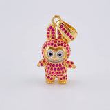 Dije Conejo Sonriente 6.05 g / 3.3 cm Dos Oros Amarillo Blanco 18K
