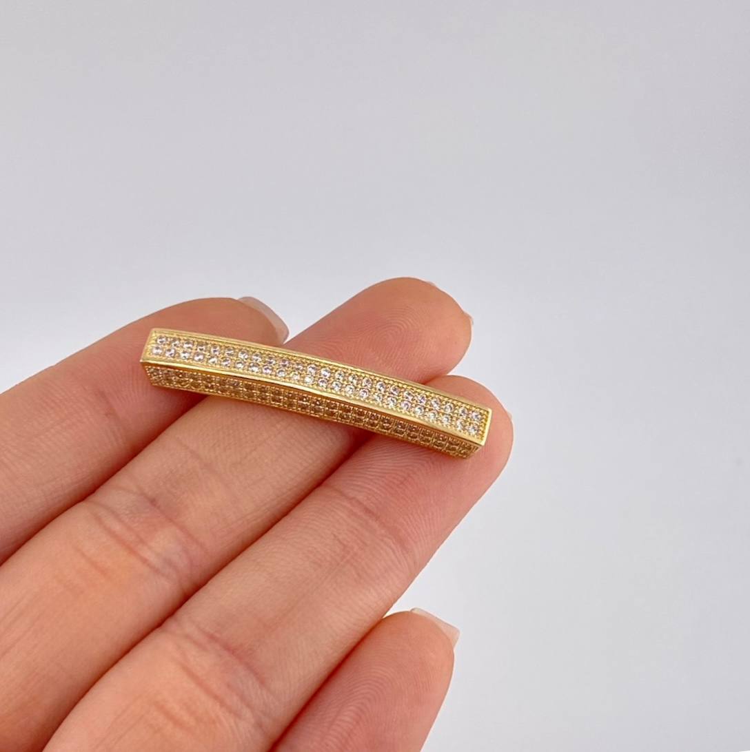 Herraje Barra 5.35 g / 3.8 cm Oro Amarillo 18K