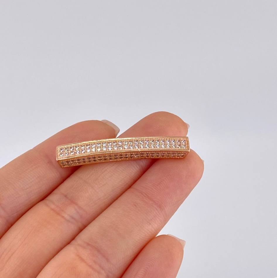 Herraje Barra 5.25 g / 3.8 cm Oro Rosa 18K