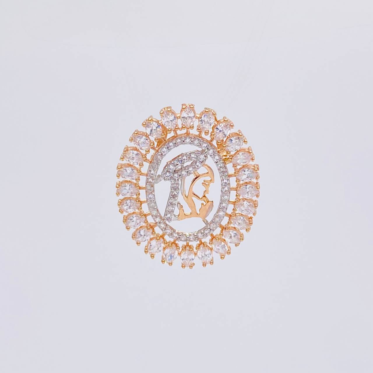 Dije Virgen Maria 2.8 g / 2.4 cm Oro Rosa 18K