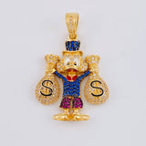 Dije Pato Bolsas De Dinero 9.45 g / 3.9 cm Oro Amarillo 18K
