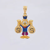 Dije Pato Bolsas De Dinero 9.45 g / 3.9 cm Oro Amarillo 18K