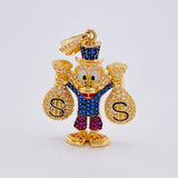 Dije Pato Bolsas De Dinero 9.45 g / 3.9 cm Oro Amarillo 18K