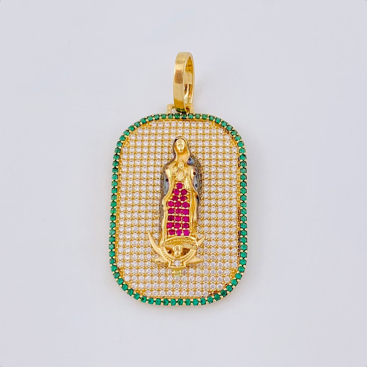 Dije Placa Virgen Guadalupe 9.75 g / 4.5 cm Oro Amarillo 18K