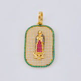 Dije Placa Virgen Guadalupe 9.75 g / 4.5 cm Oro Amarillo 18K