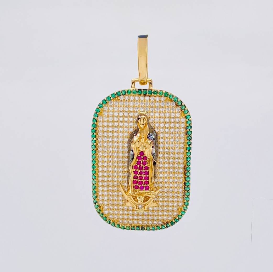 Dije Placa Virgen Guadalupe 9.75 g / 4.5 cm Oro Amarillo 18K