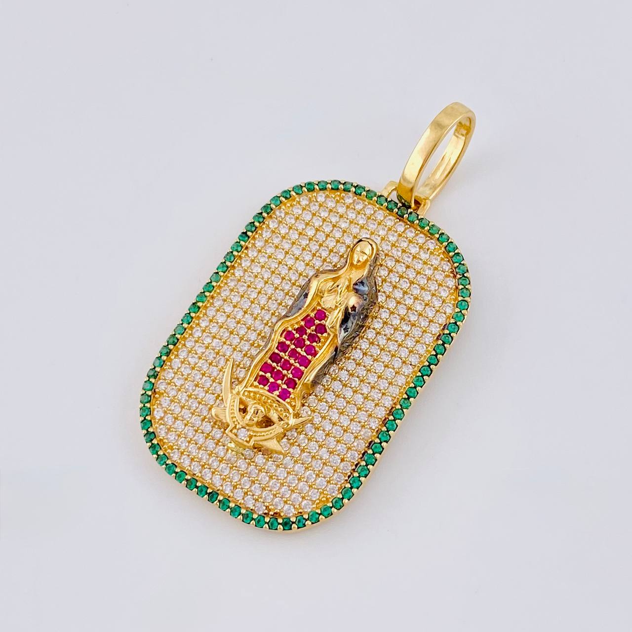 Dije Placa Virgen Guadalupe 9.75 g / 4.5 cm Oro Amarillo 18K
