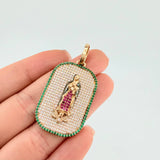 Dije Placa Virgen Guadalupe 9.75 g / 4.5 cm Oro Amarillo 18K