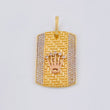 Dije Placa Corona 9.3 g / 3.9 cm Oro Amarillo 18K
