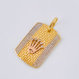 Dije Placa Corona 9.3 g / 3.9 cm Oro Amarillo 18K