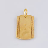 Dije Placa Corona 9.3 g / 3.9 cm Oro Amarillo 18K