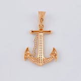 Dije Ancla 4.1 g / 3.8 cm Dos Oros Blanco Rosa 18K