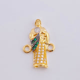 Herraje Judas Tadeo 1.9 g / 2 cm Dos Oros Amarillo Blanco 18K