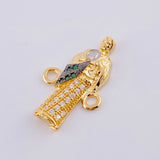 Herraje Judas Tadeo 1.9 g / 2 cm Dos Oros Amarillo Blanco 18K