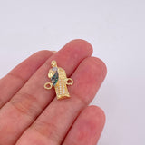 Herraje Judas Tadeo 1.9 g / 2 cm Dos Oros Amarillo Blanco 18K