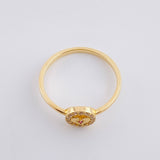 Anillo Aro Corazón Central 2.15 g / T8 Oro Amarillo 18K