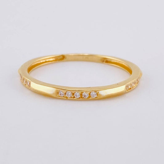 Anillo Desniveles Tupidos 1.35 g / T7 1/4 Oro Amarillo 18K